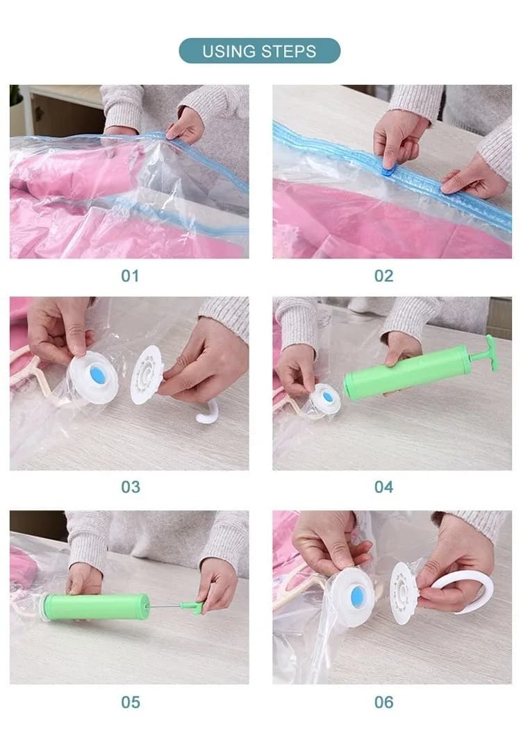 Bolsa Al Vacio Con Percha Lista Para Colgar Reduce Espacio - imagen 5